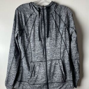 Women’s Gray and Black Champion Duo Dry Zipper Sweater size Medium